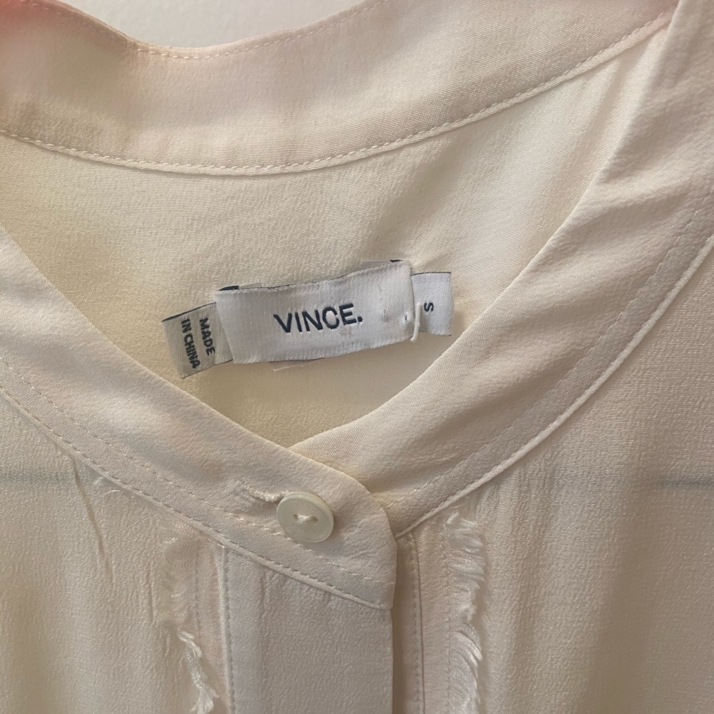 VINCE Satin dress shirt